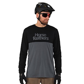 Bike koszulka Horsefeathers Fury Ls black/grey 2023