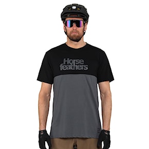 Bike koszulka Horsefeathers Fury Ss black/grey 2023