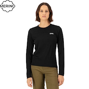 Bike dres Mons Royale Wms Diversion Merino Jersey LS black 2025