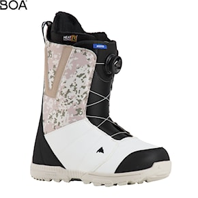 Topánky na snowboard Burton Moto Boa black/white/snowfall camo 2025