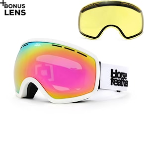 Snowboardové okuliare Horsefeathers Knox white | mirror pink 2024