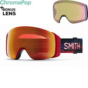 Snowboardové okuliare Smith 4D Mag crimson glitch hunter | cp everyday red mirror+cp storm yellow flash 2024