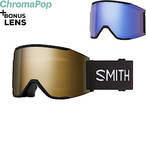 Snowboard Goggles Smith Squad Mag black | cp sun black gold mirror+cp storm blue sensor mirror 2024