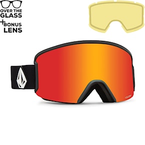 Snowboard Goggles Volcom Garden matte black | red chrome+yellow 2024