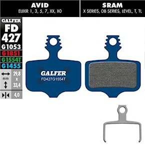 Brake Pads Galfer Road FD427 G1455 Avid/SRAM/Braking/Lewis