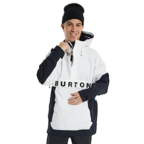Kurtka snowboardowa Burton Frostner Anorak stout white/true black 2023/2024