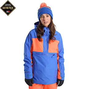 Kurtka snowboardowa Burton Wms Gore Pillowline Anorak amparo blue/tetra orange 2023