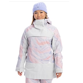 Snowboard Jacket Roxy Chloe Kim Overhead grey violet marble 2023