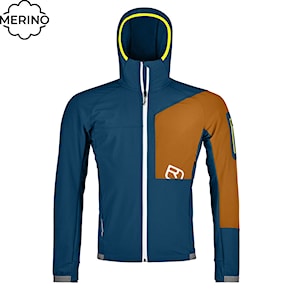 Technická bunda ORTOVOX Berrino Hooded Jacket petrol blue 2024