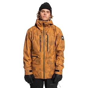 Snowboard Jacket Quiksilver S Carlson Stretch Quest buckthorn brown fade out camo 2022/2023