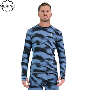 Koszulka funkcyjna Mons Royale Cascade Merino Flex 200 LS blue motion 2022/2023