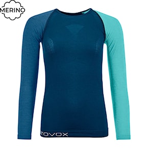 Base Layer Top ORTOVOX Wms 120 Competition Light Long S petrol blue 2022/2023