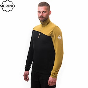 Koszulka funkcyjna Sensor Merino Extreme Zip mustard/černá 2022/2023