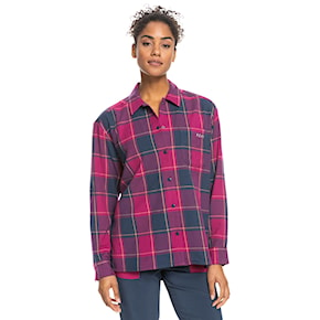 Shirt Roxy Move Your Shoulders boysenberry plaid party 2022