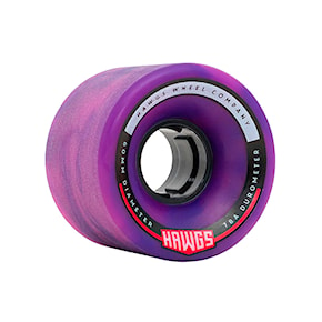 Longboard kolieska Hawgs Chubby pink/purple swirl