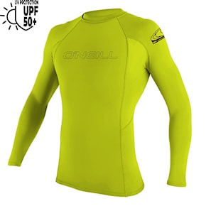 Lycra O'Neill Youth Basic Skins L/S Rash lime 2024