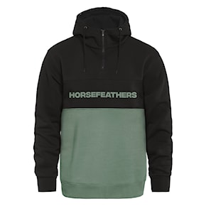 Hoodie Horsefeathers Fulton black/iceberg green 2025