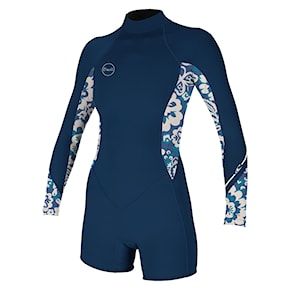 Wetsuit O'Neill Wms Bahia 2/1 BZ L/S Spring french navy/christina floral 2023