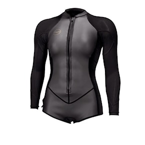 Neopren O'Neill Wms Bahia 2/1 Front Zip L/S Short Spring glide black/black 2026