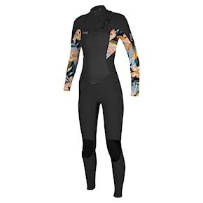Wetsuit O'Neill Wms Epic 4/3 Chest Zip Full black/demi floral 2023