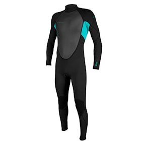 Neopren O'Neill Youth Reactor II 3/2 Back Zip Full black/light aqua 2026