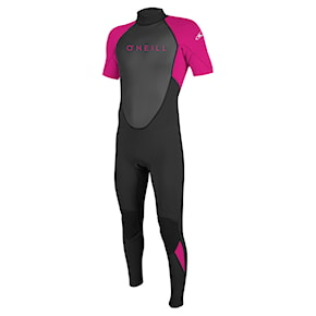 Wetsuit O'Neill Youth Reactor II Back Zip 2 mm S/S Full black/berry 2023