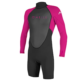 Wetsuit O'Neill Youth Reactor II Back Zip 2 mm L/S Spring black/berry 2023