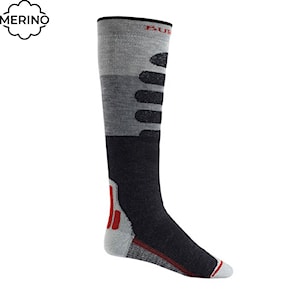 Podkolienky Burton Performance+Midweight grey heather 2025