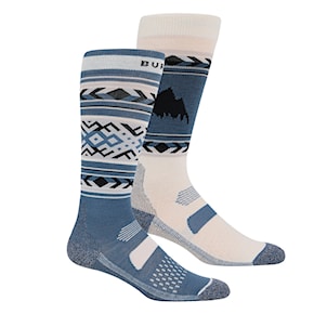 Snowboard Socks Burton Wms Performance Lightweight 2Pk slate blue 2024