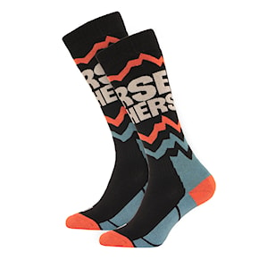 Snowboard Socks Horsefeathers Mitzi Youth black/red clay 2025