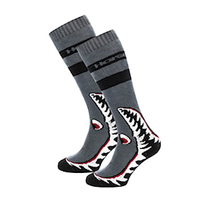 Snowboard Socks Horsefeathers Shark Snow grey 2022/2023