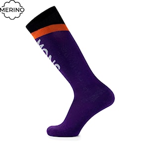 Snowboard Socks Mons Royale Ultra Cushion Snow violet 2025