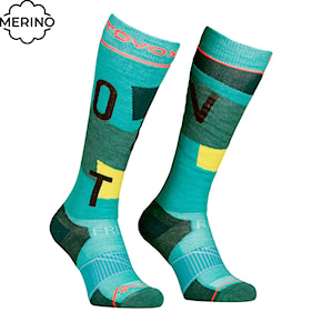 Podkolienky ORTOVOX Freeride Long Socks Cozy Women's ice waterfall 2025