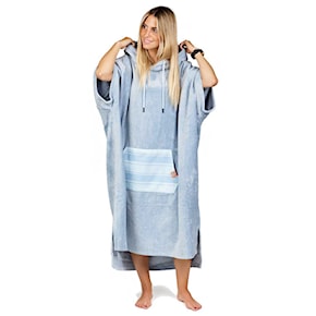Ponczo After Jacquard bleached blue