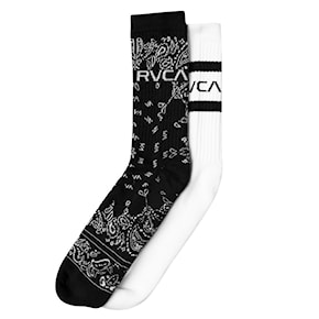 Ponožky RVCA 2Pk RVCA Bandana Fb Hc Crew black 2022
