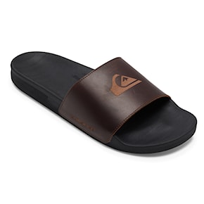 Pantofle Quiksilver Rivi Leather Slide brown/black/brown 2022