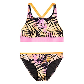 Swimwear Roxy Active Joy Crop Top Set anthracite zebra jungle girl 2023