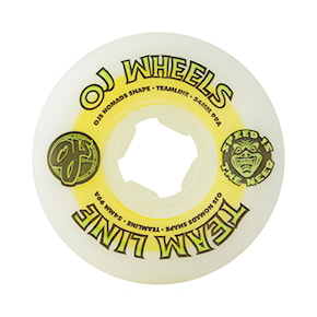 Skateboard Wheels OJ 54Mm Team Line Original White Yellow/Green Hardline 99A 2024