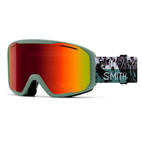 Snowboard Goggles Smith Blazer sage brush paste up | red solx mirror antifog 2025