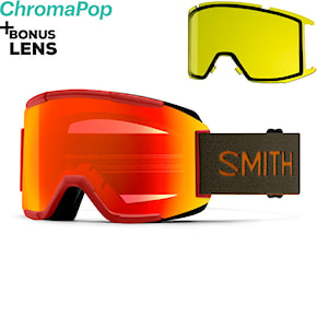 Snowboard Goggles Smith Squad ironwood | cp ed red mirror+yellow 2025