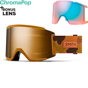 Gogle snowboardowe Smith Squad XL pow hunter | cp sun black gold mirror+cp storm blue 2025