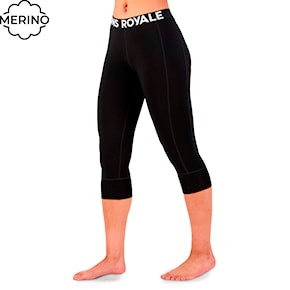 Spodky ¾ Mons Royale Wms Cascade Merino Flex 200 3/4 Legging black 2025