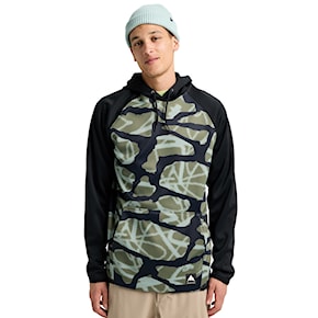 Technická mikina Burton Crown Weatherproof PO graffiti camo/true black 2026