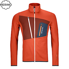 Mikina ORTOVOX Fleece Grid Jacket desert orange 2022/2023
