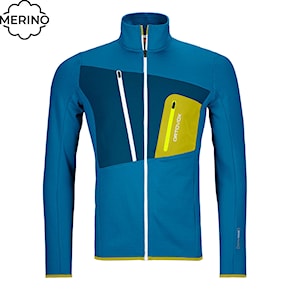 Technická mikina ORTOVOX Fleece Grid Jacket heritage blue 2022/2023