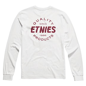 Tričko Etnies Quality Control LS white/burgundy 2021