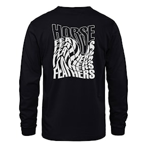 T-shirt Horsefeathers Distort LS black 2024