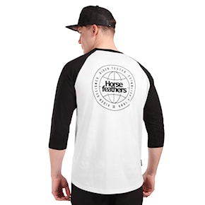 Tričko Horsefeathers Global Raglan white/black 2026