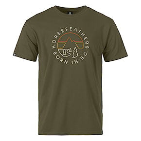 Tričko Horsefeathers Line Circle burnt olive 2025