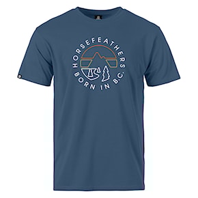 Tričko Horsefeathers Line Circle moonlight blue 2025